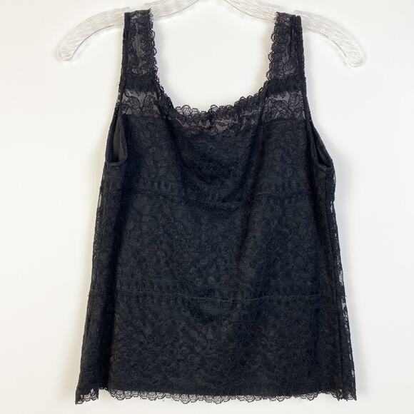 GARFIELD & MARKS BLACK LACE CAMISOLE TOP SIZE SMALL - Picture 7 of 10